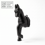 Wooden Horse Wall Hanging | Black | 13.5x6x3.5 inch