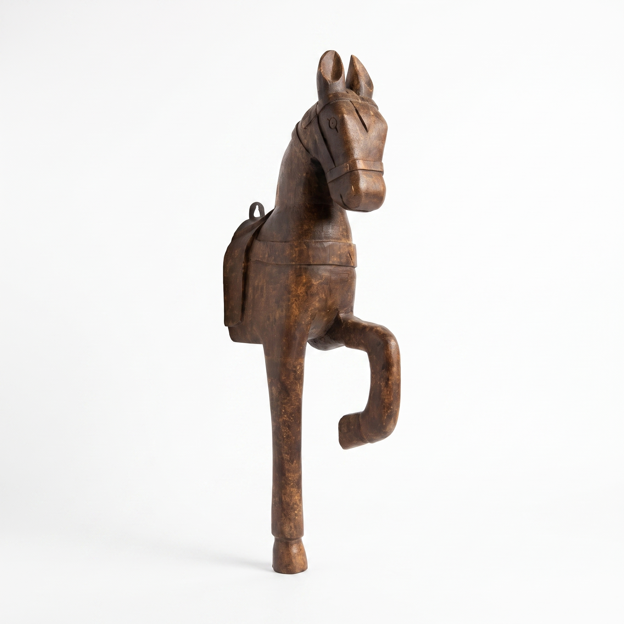Wooden Horse Wall Hanging Large | Brown/Wood Finish | 23x8x4.5 inch