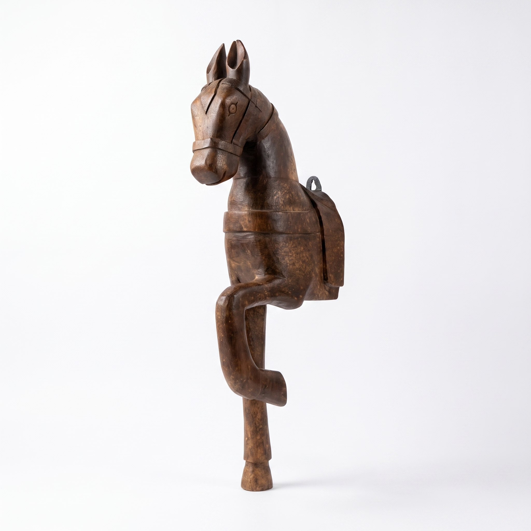 Wooden Horse Wall Hanging Large | Brown/Wood Finish | 23x8x4.5 inch