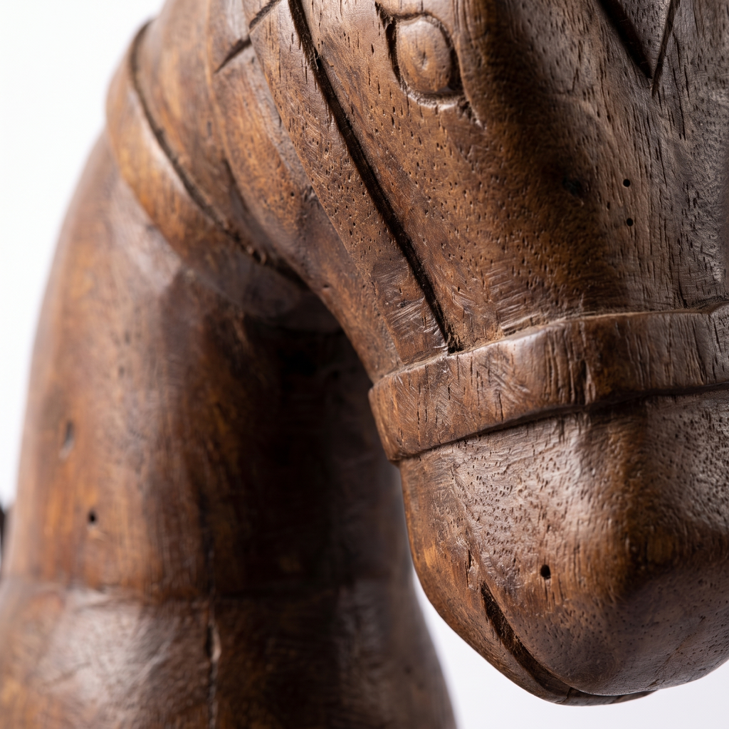 Wooden Horse Wall Hanging Large | Brown/Wood Finish | 23x8x4.5 inch