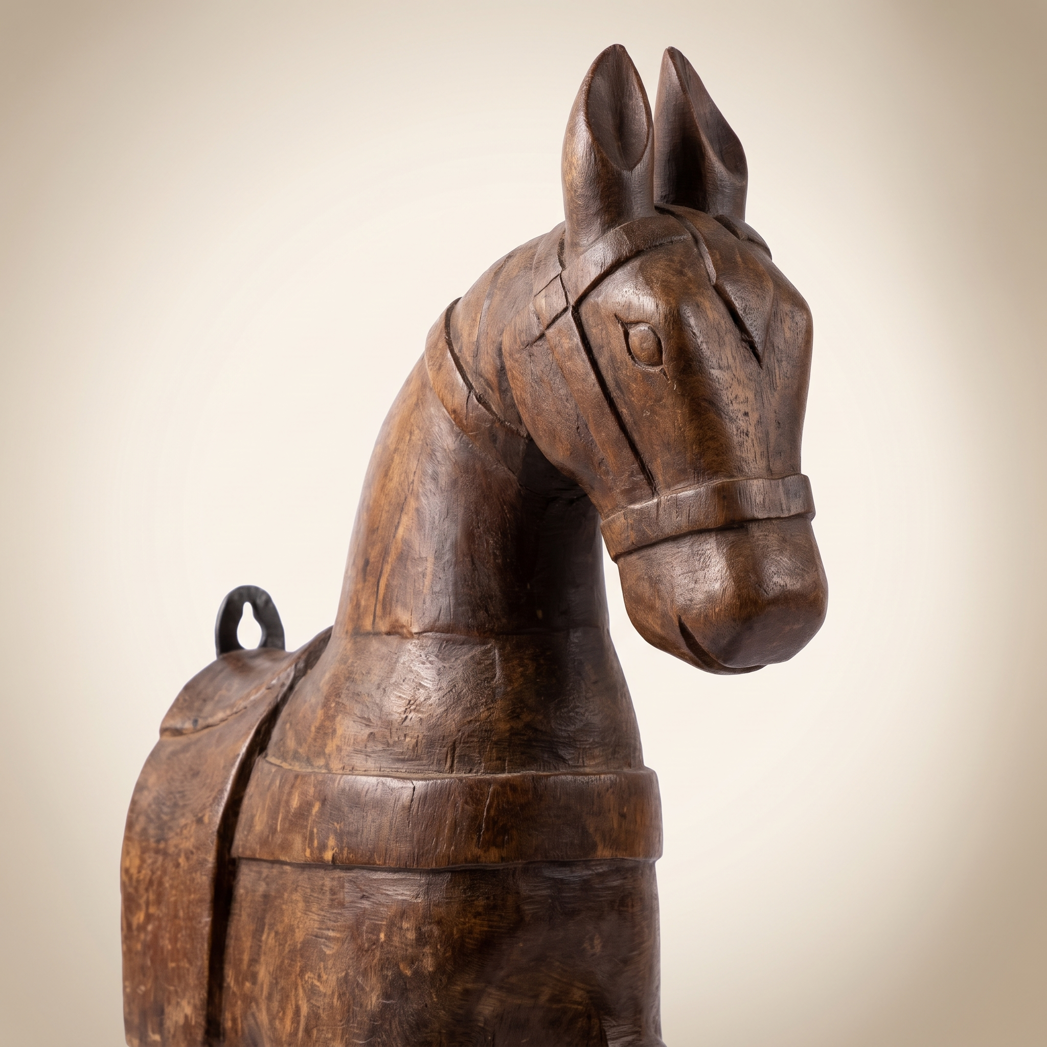 Wooden Horse Wall Hanging Large | Brown/Wood Finish | 23x8x4.5 inch