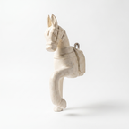 Wooden Horse Wall Hanging | White | 13.5x6x3.5 inch