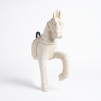 Wooden Horse Wall Hanging | White | 13.5x6x3.5 inch