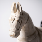 Wooden Horse Wall Hanging | White | 13.5x6x3.5 inch