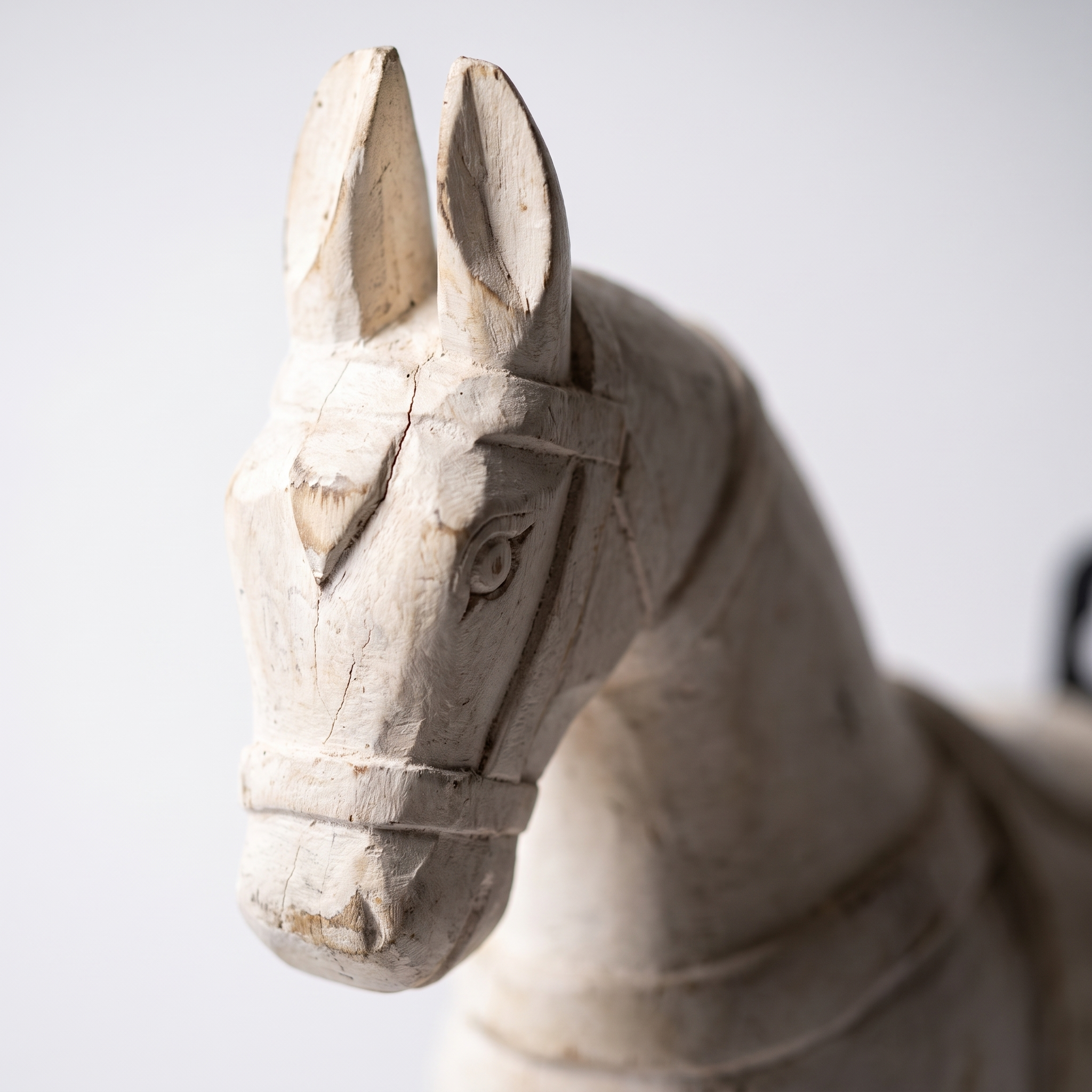 Wooden Horse Wall Hanging | White | 13.5x6x3.5 inch