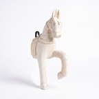 Wooden Horse Wall Hanging | White | 13.5x6x3.5 inch