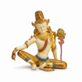 Brass Indra Dev | White Finish |11x11x6 Inch