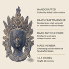Brass Tara Devi Wall Mask | 10x6x2 inch