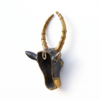Brass Nandi Wall Decor | Black | 9.5x6x2 Inch