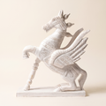 Wooden Flying Horse | Whitewash finish | 24x18x7 Inch