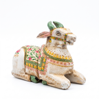 Handpainted Nandi Distress White | 9x7x3.5 inch