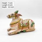 Handpainted Nandi Distress White | 9x7x3.5 inch