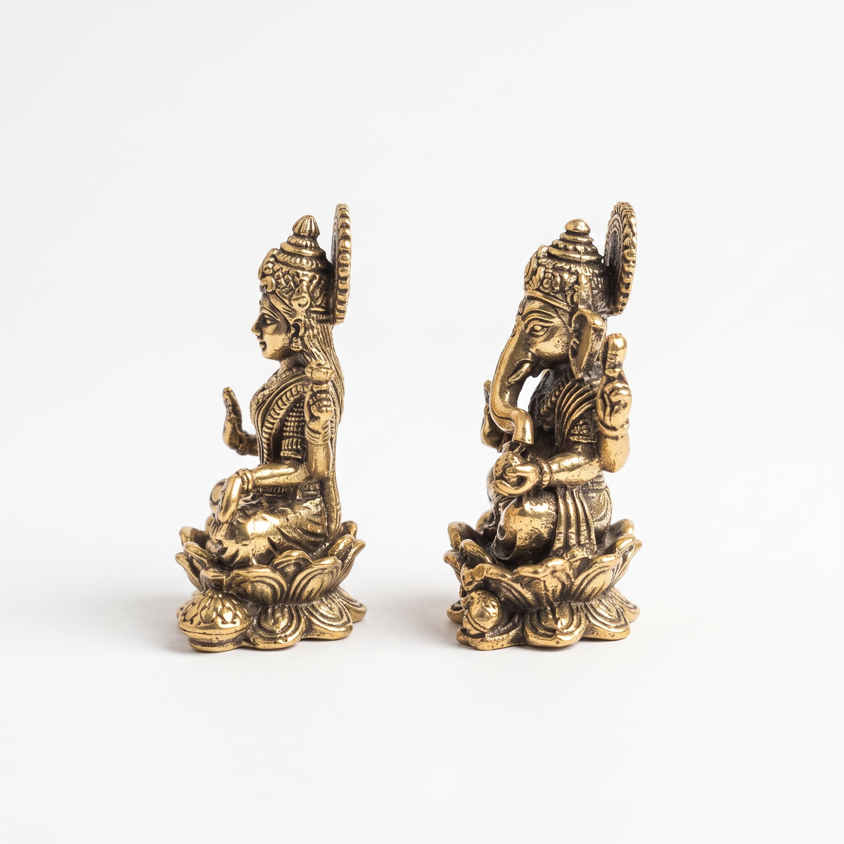 Brass Lakshmi Ganesh - Gift Box | Superfine Quality | 5x3x3 cm each