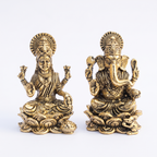 Brass Lakshmi Ganesh - Gift Box | Superfine Quality | 5x3x3 cm each