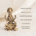 Brass Lakshmi Ganesh - Gift Box | Superfine Quality | 5x3x3 cm each