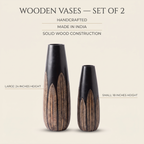 Wooden Vases (Set of 2) | 24 & 18 Inch
