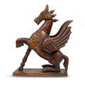 Wooden Flying Horse | Natural finish | 24x18x7 Inch