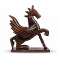 Wooden Flying Horse | Walnut Polish finish | 24x18x7 Inch