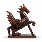 Wooden Flying Horse | Walnut Polish finish | 24x18x7 Inch