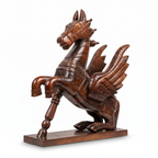 Wooden Flying Horse | Walnut Polish finish | 24x18x7 Inch