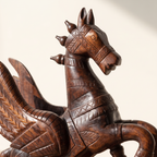 Wooden Flying Horse | Walnut Polish finish | 24x18x7 Inch
