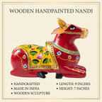 Handpainted Nandi Red | 9x7x3.5inch