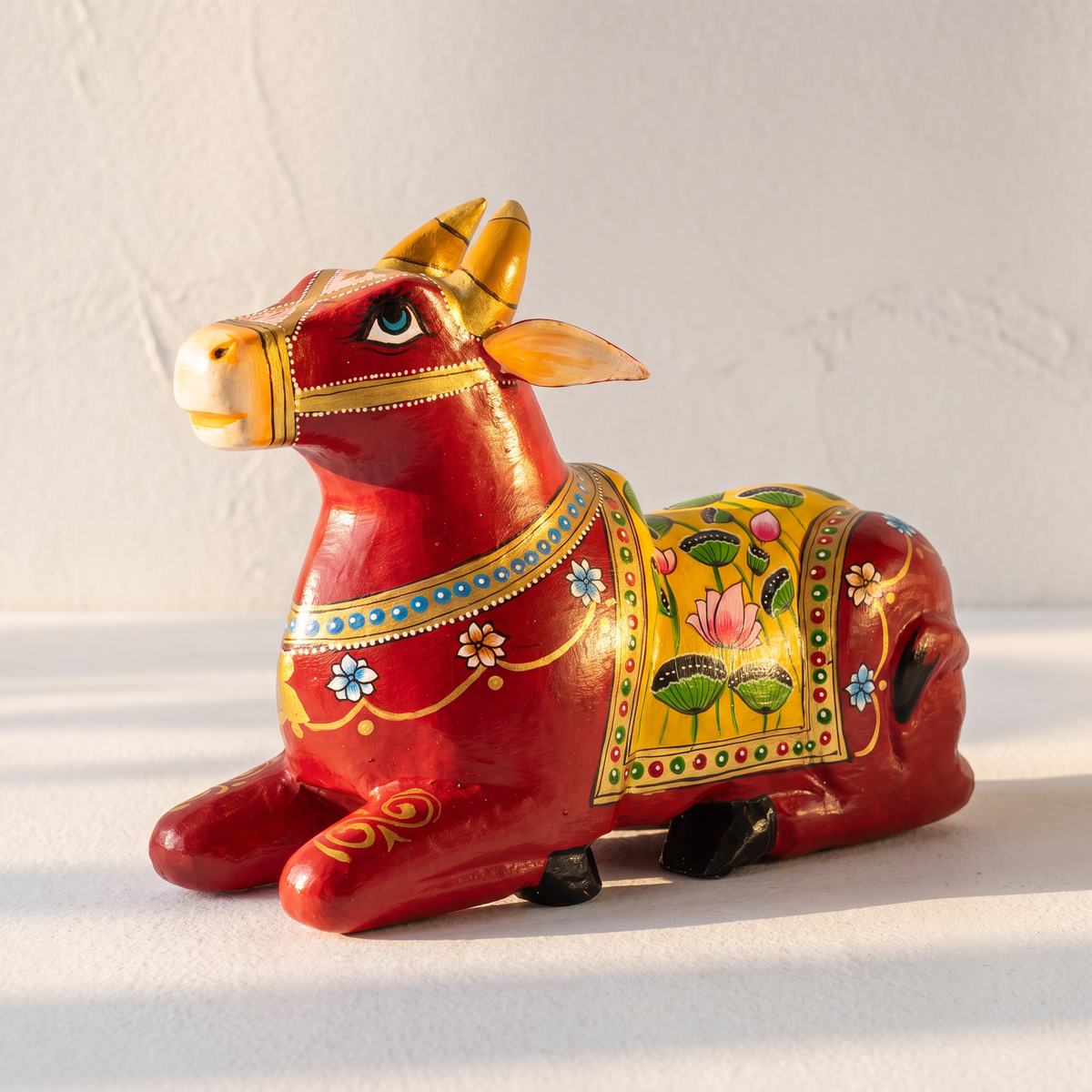 Handpainted Nandi Red | 9x7x3.5inch