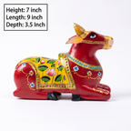 Handpainted Nandi Red | 9x7x3.5inch