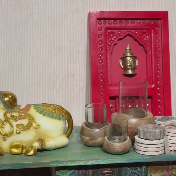 Brass Nandi | White Finish | 17x12x10 Inch (14.2kg)